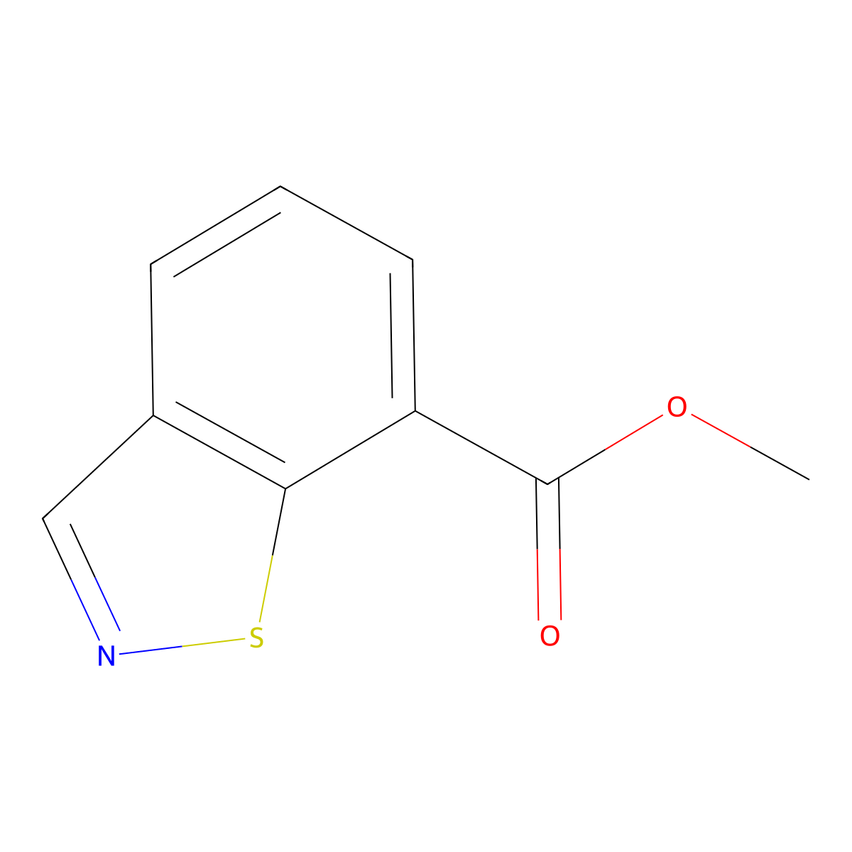 Methyl benzo[d]isothiazole-7-carboxylate molecular structure, CAS 2029305-12-0