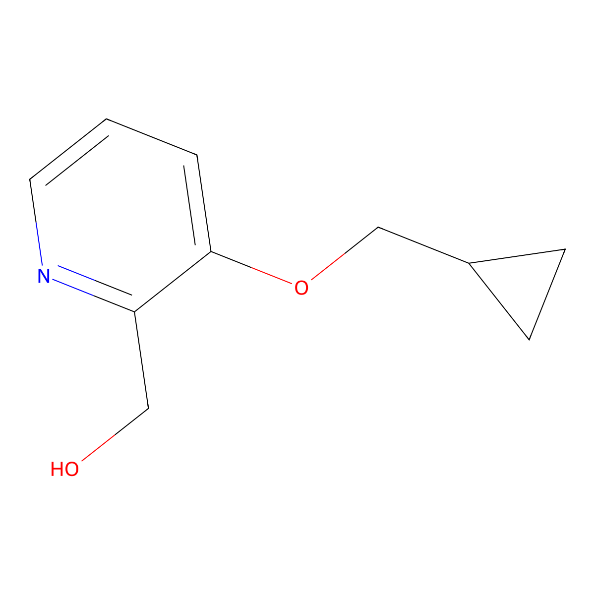 (3-(Cyclopropylmethoxy)pyridin-2-yl)methanol molecular structure, CAS 202931-77-9