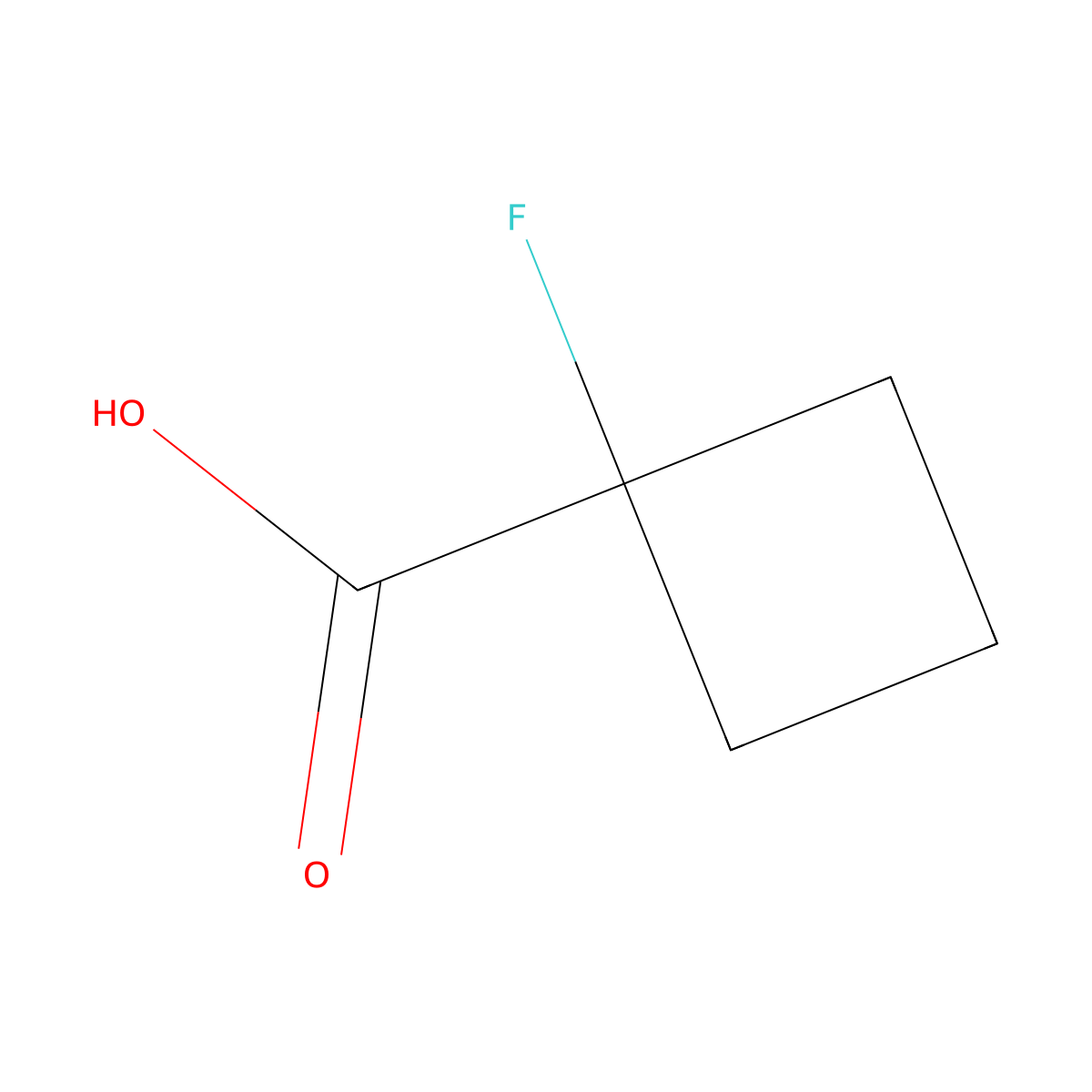 1-Fluorocyclobutanecarboxylic acid molecular structure, CAS 202932-09-0