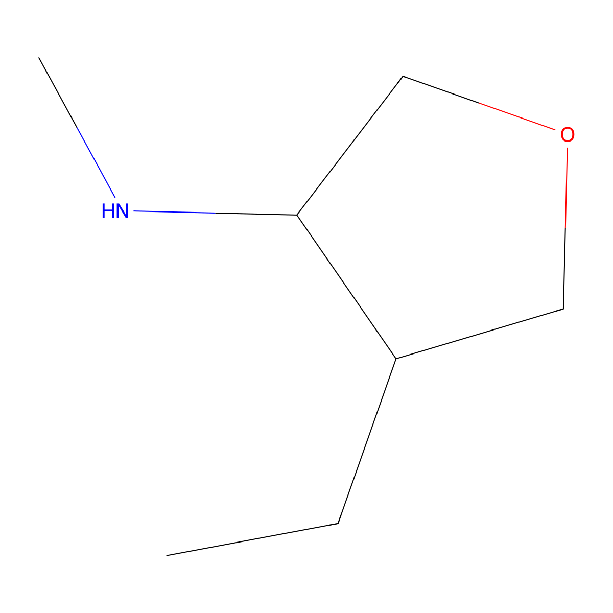 4-Ethyl-N-methyloxolan-3-amine molecular structure, CAS 2029329-94-8