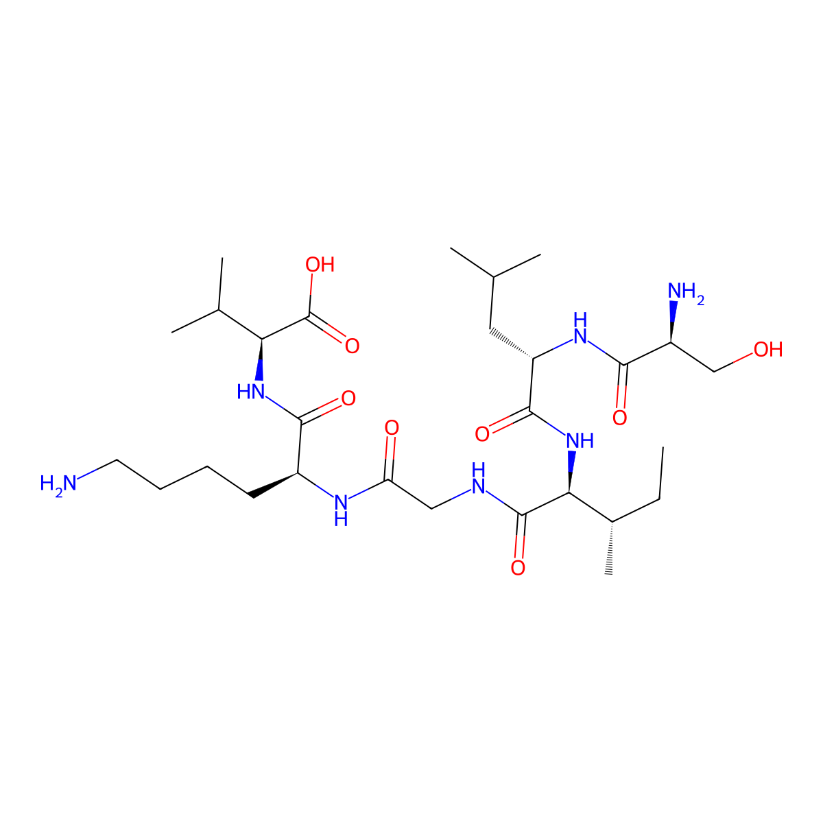 Seryl-leucyl-isoleucyl--glycyl-lysyl-valine molecular structure, CAS 202933-49-1