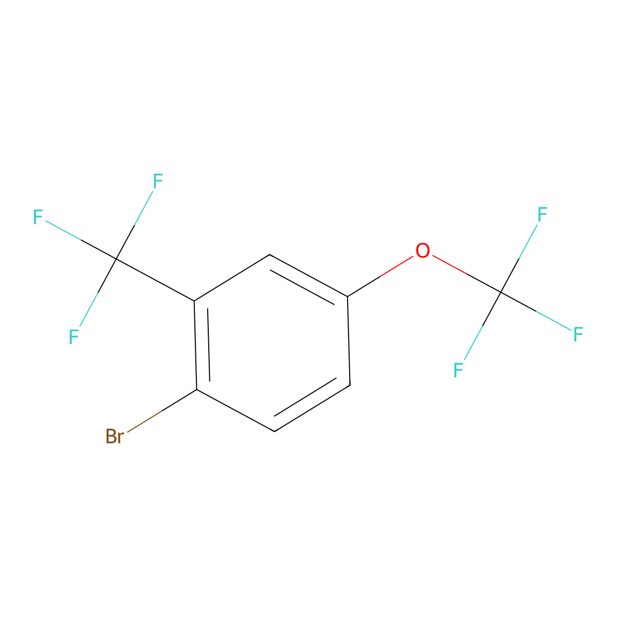 1-Bromo-4-(trifluoromethoxy)-2-(trifluoromethyl)benzene molecular structure, CAS 2029355-44-8