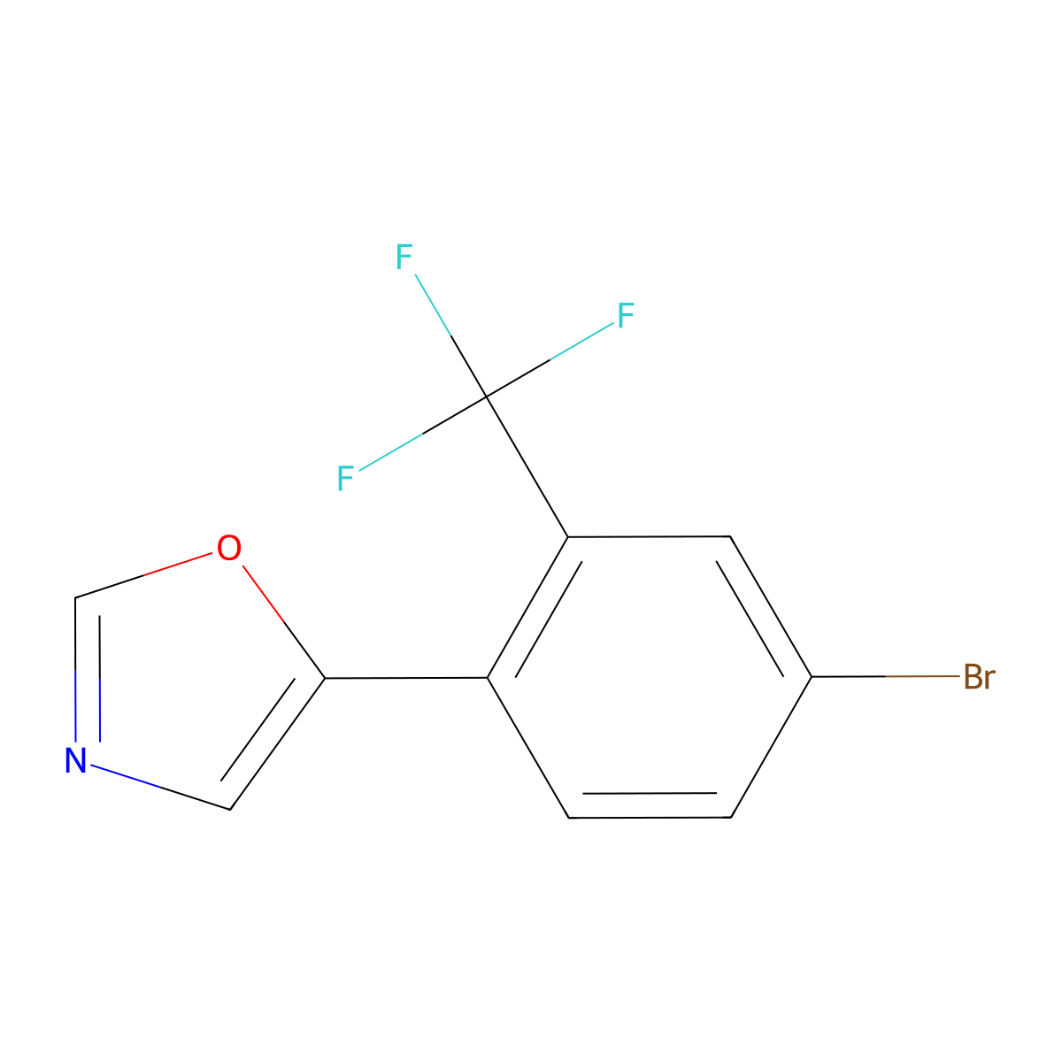 5-(4-Bromo-2-(trifluoromethyl)phenyl)oxazole molecular structure, CAS 2029361-43-9
