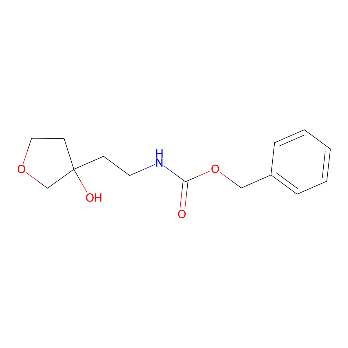 benzyl N-[2-(3-hydroxyoxolan-3-yl)ethyl]carbamate molecular structure, CAS 2029370-19-0