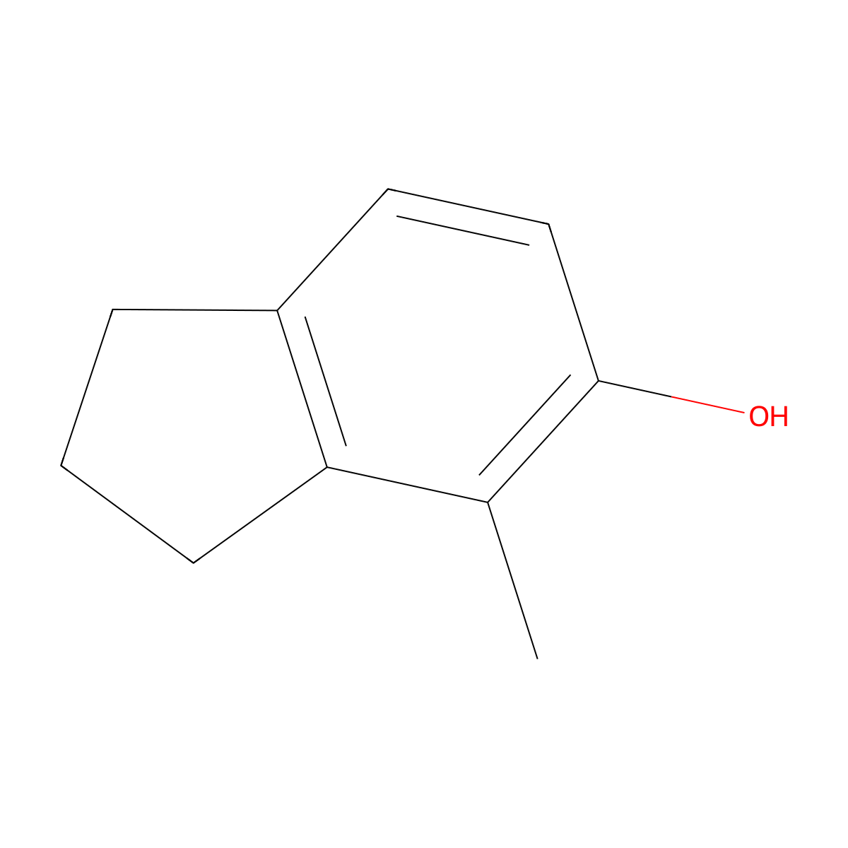 4-Methylindan-5-ol molecular structure, CAS 20294-38-6