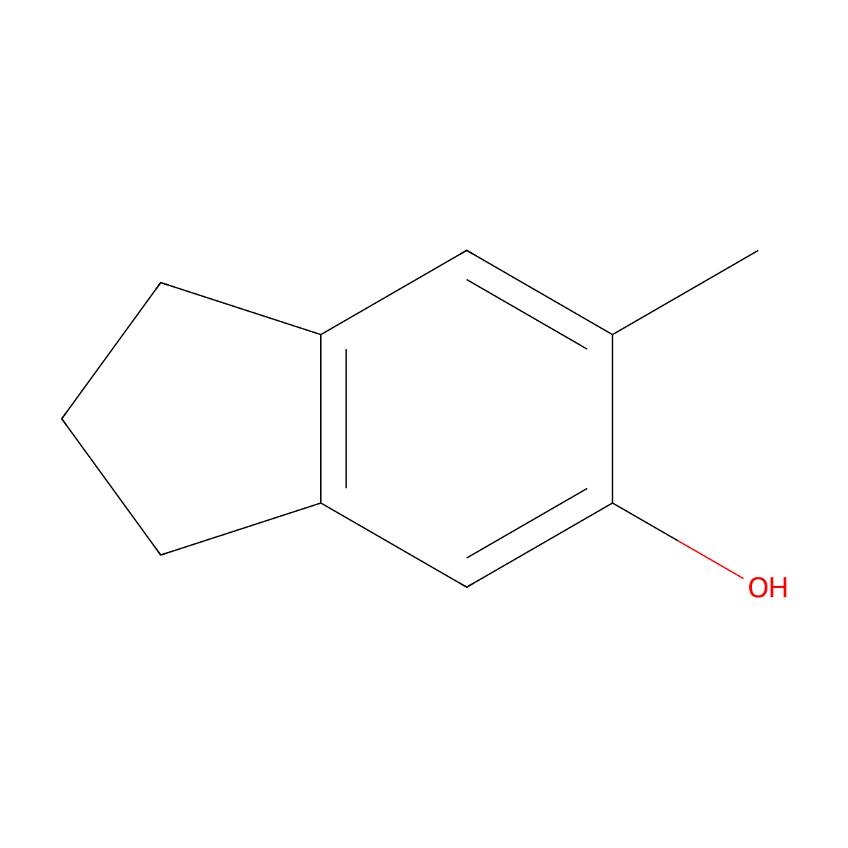 6-Methylindan-5-ol molecular structure, CAS 20294-39-7