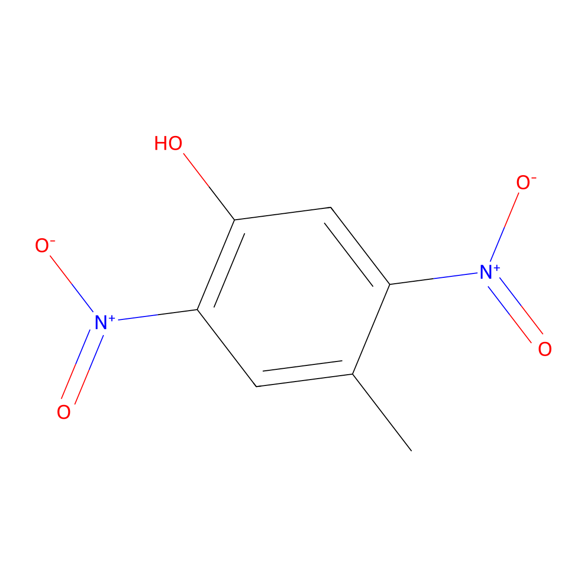 4-Methyl-2,5-dinitrophenol molecular structure, CAS 20294-52-4