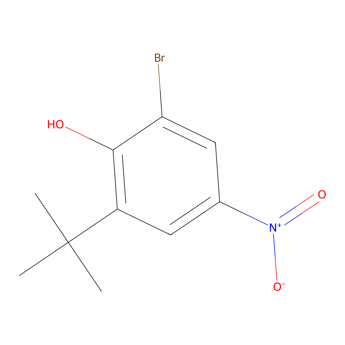 2-Bromo-6-(tert-butyl)-4-nitrophenol molecular structure, CAS 20294-59-1