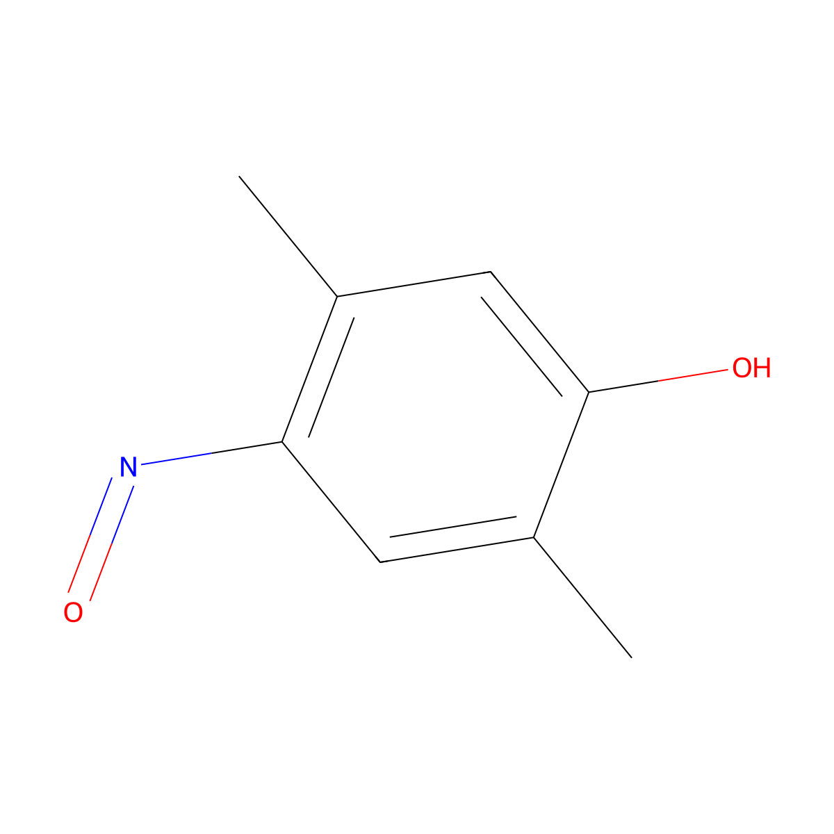 2,5-Dimethyl-4-nitrosophenol molecular structure, CAS 20294-63-7