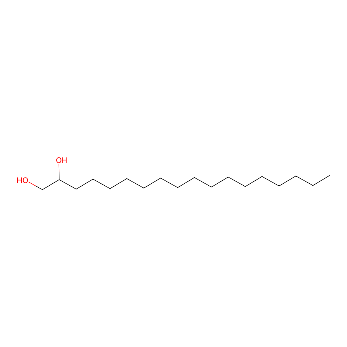1,2-Octadecanediol molecular structure, CAS 20294-76-2