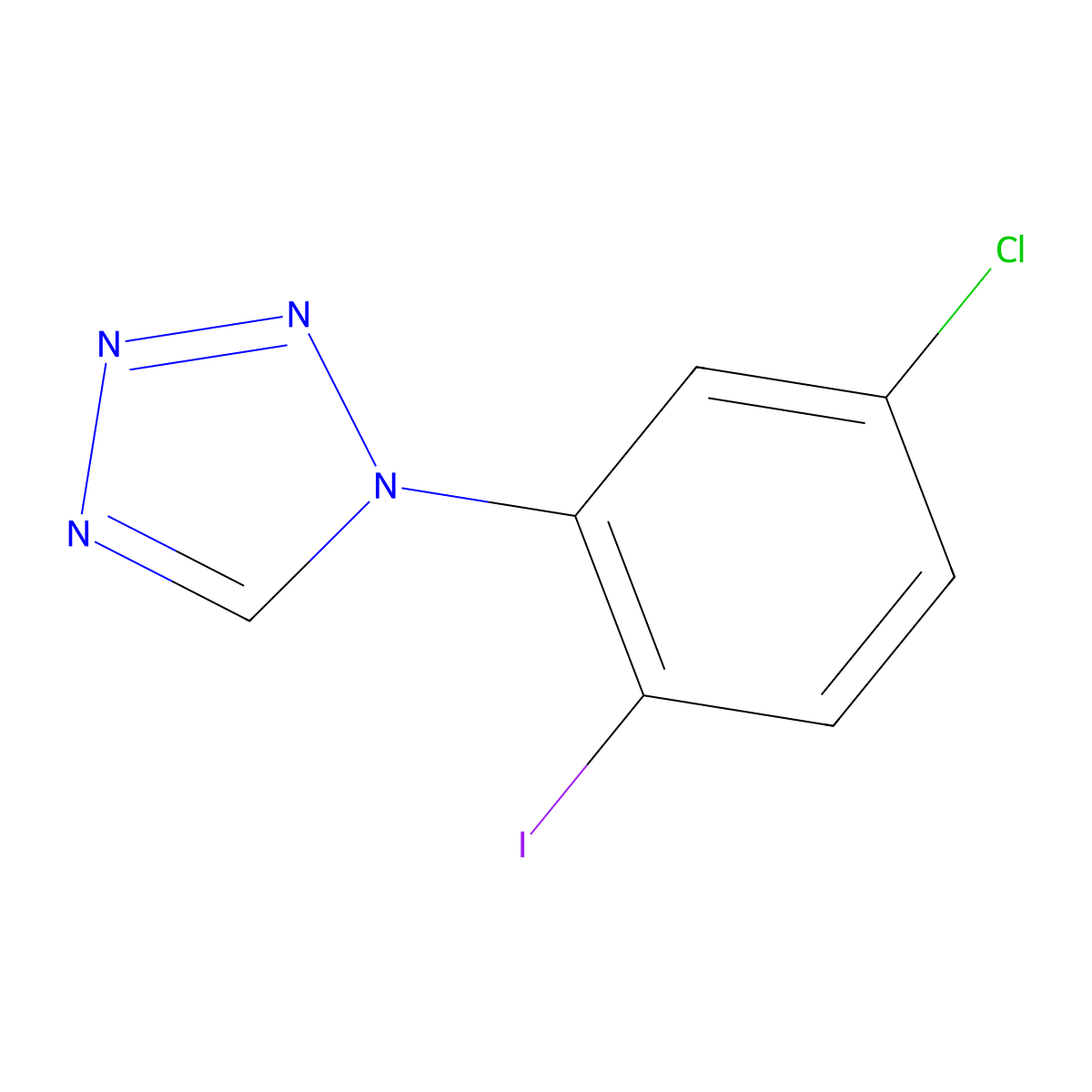 1-(5-chloro-2-iodophenyl)-1H-1,2,3,4-tetrazole molecular structure, CAS 2029462-50-6