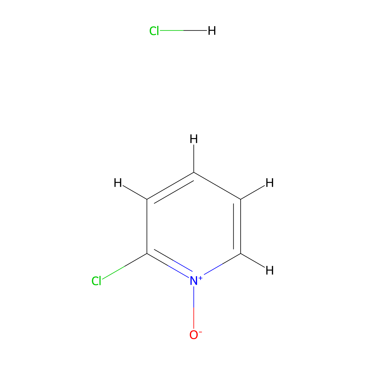 Chloride 2-chloropyridinium 1-oxide molecular structure, CAS 20295-64-1