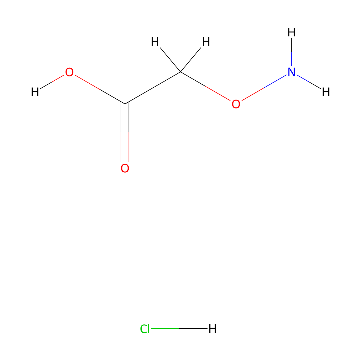 2-(Aminooxy)acetic acid hydrochloride molecular structure, CAS 20295-82-3