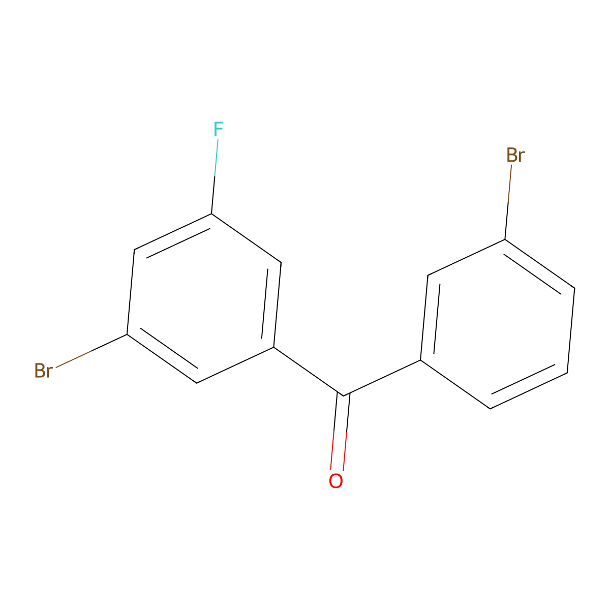 (3-Bromo-5-fluorophenyl)(3-bromophenyl)methanone molecular structure, CAS 2029523-42-8