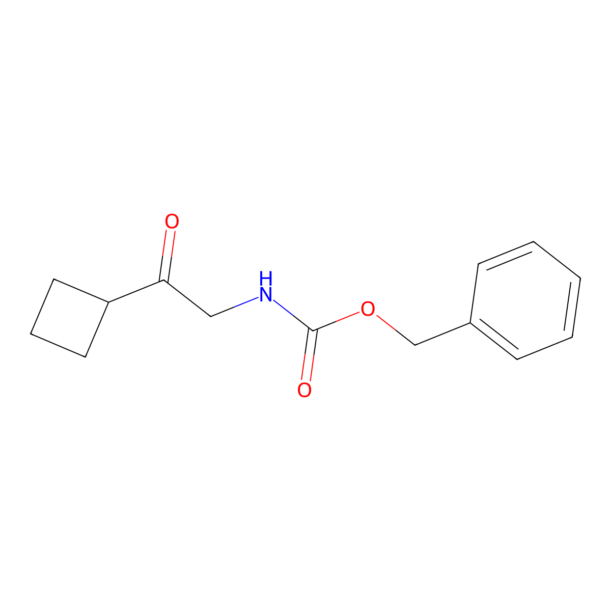 benzyl N-(2-cyclobutyl-2-oxoethyl)carbamate molecular structure, CAS 2029548-19-2