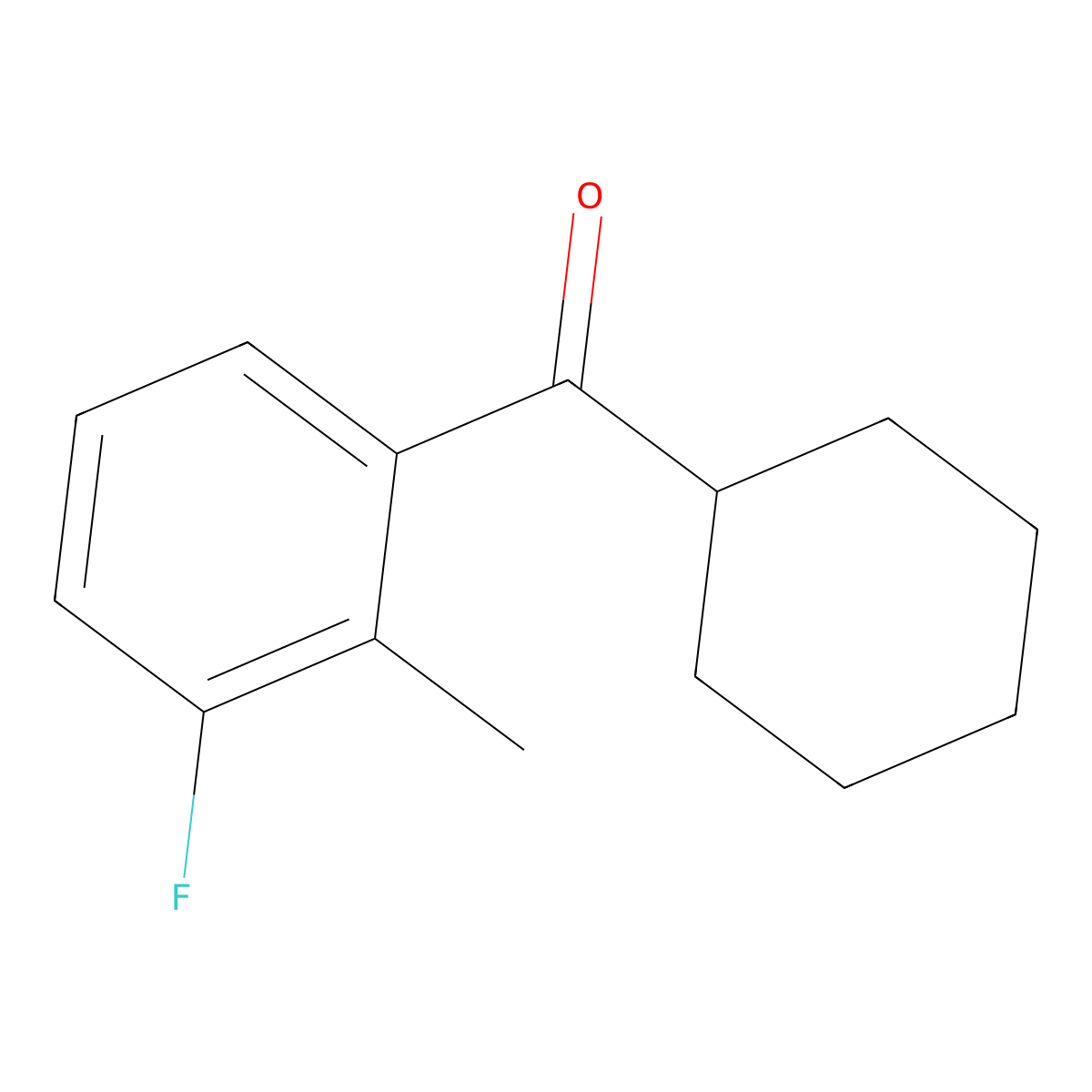 Cyclohexyl(3-fluoro-2-methylphenyl)methanone molecular structure, CAS 2029557-52-4