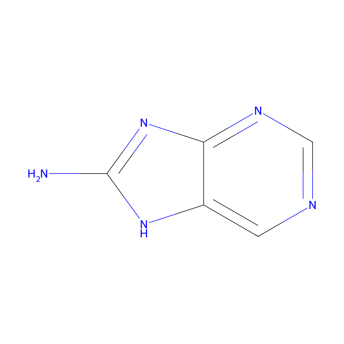 7H-purin-8-amine molecular structure, CAS 20296-09-7
