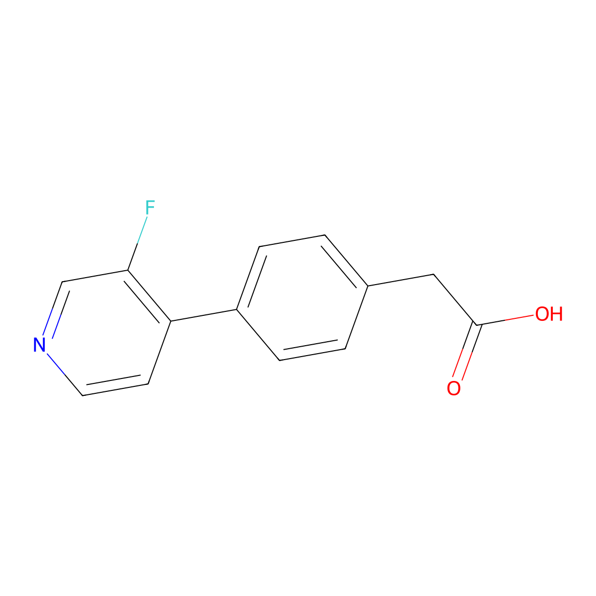 2-[4-(3-Fluoropyridin-4-yl)phenyl]acetic acid molecular structure, CAS 2029768-09-8