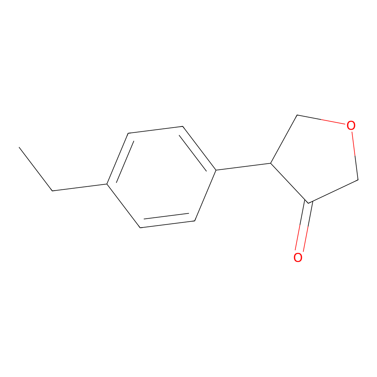 4-(4-Ethylphenyl)oxolan-3-one molecular structure, CAS 2029782-27-0