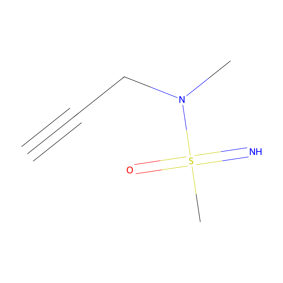 N-methyl-N-(prop-2-yn-1-yl)methanesulfonoimidamide molecular structure, CAS 2029785-59-7