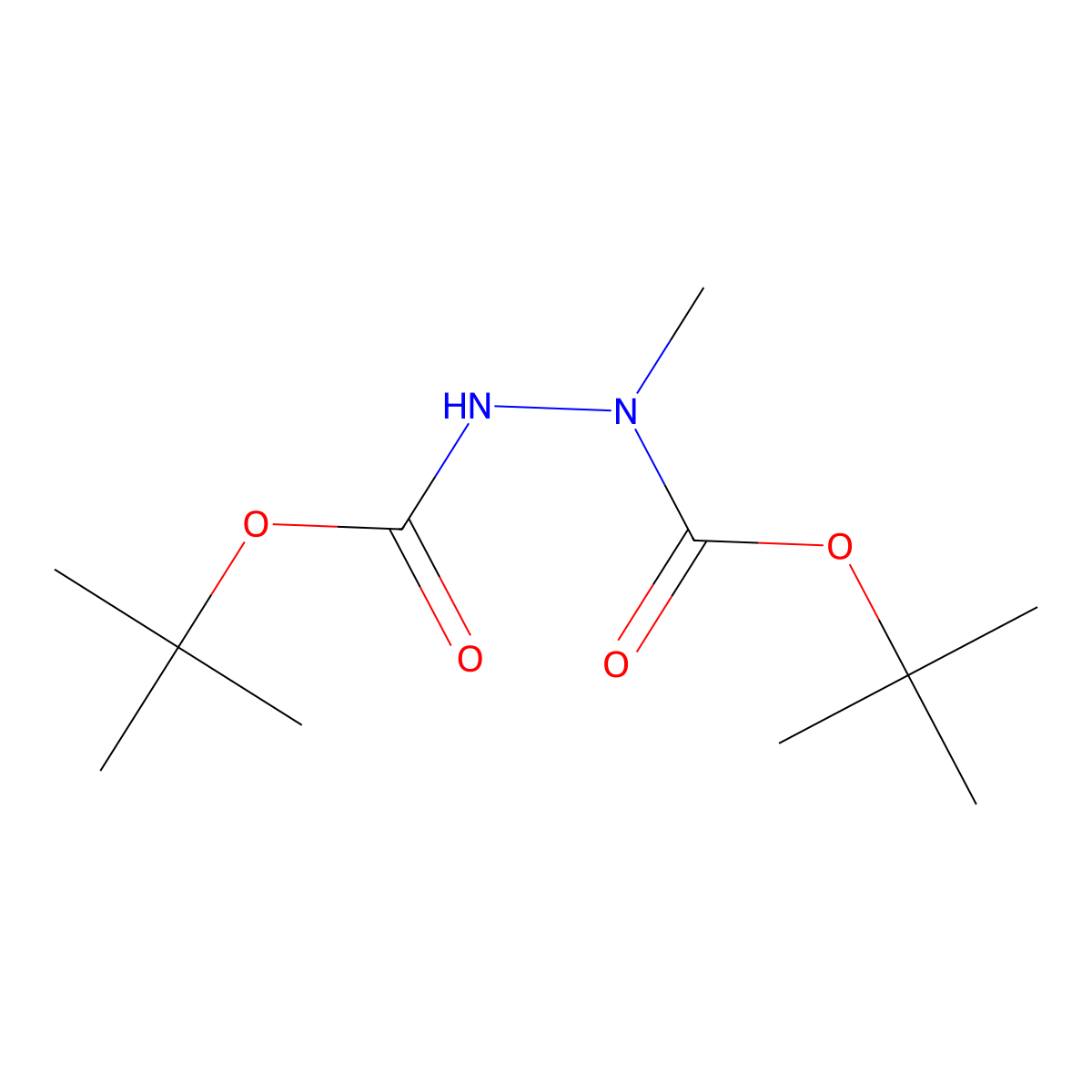 N'-((tert-butoxy)carbonyl)-N-methyl(tert-butoxy)carbohydrazide molecular structure, CAS 202980-96-9