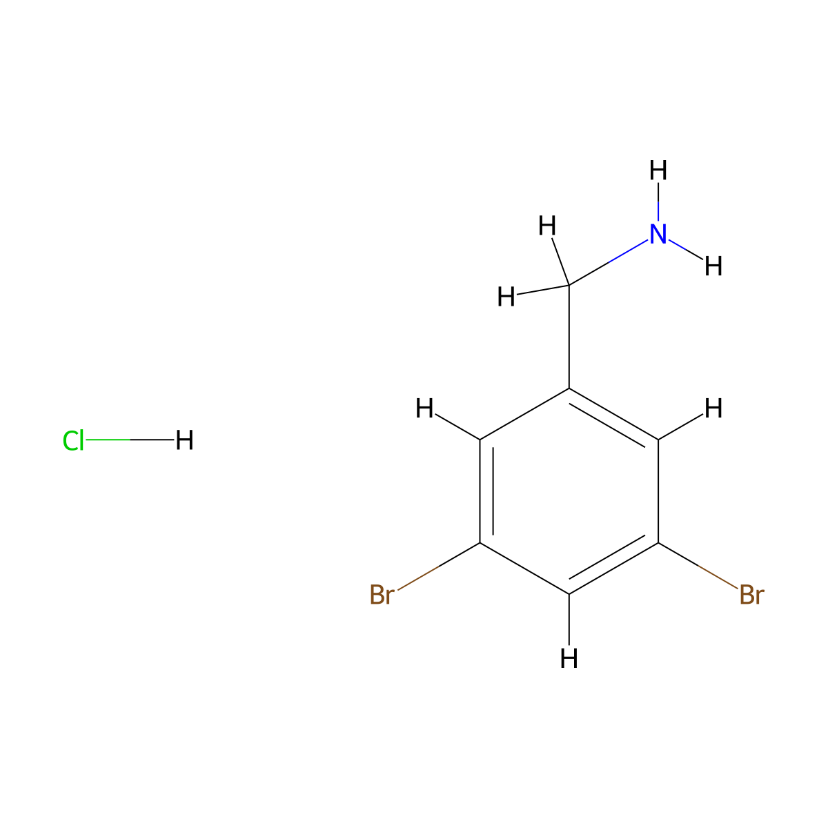 (3,5-Dibromophenyl)methanamine hydrochloride molecular structure, CAS 202982-73-8