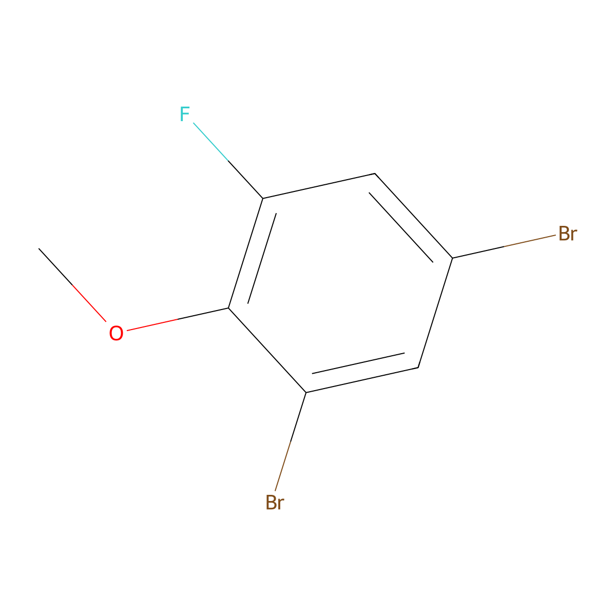 2,4-Dibromo-6-fluoroanisole molecular structure, CAS 202982-75-0