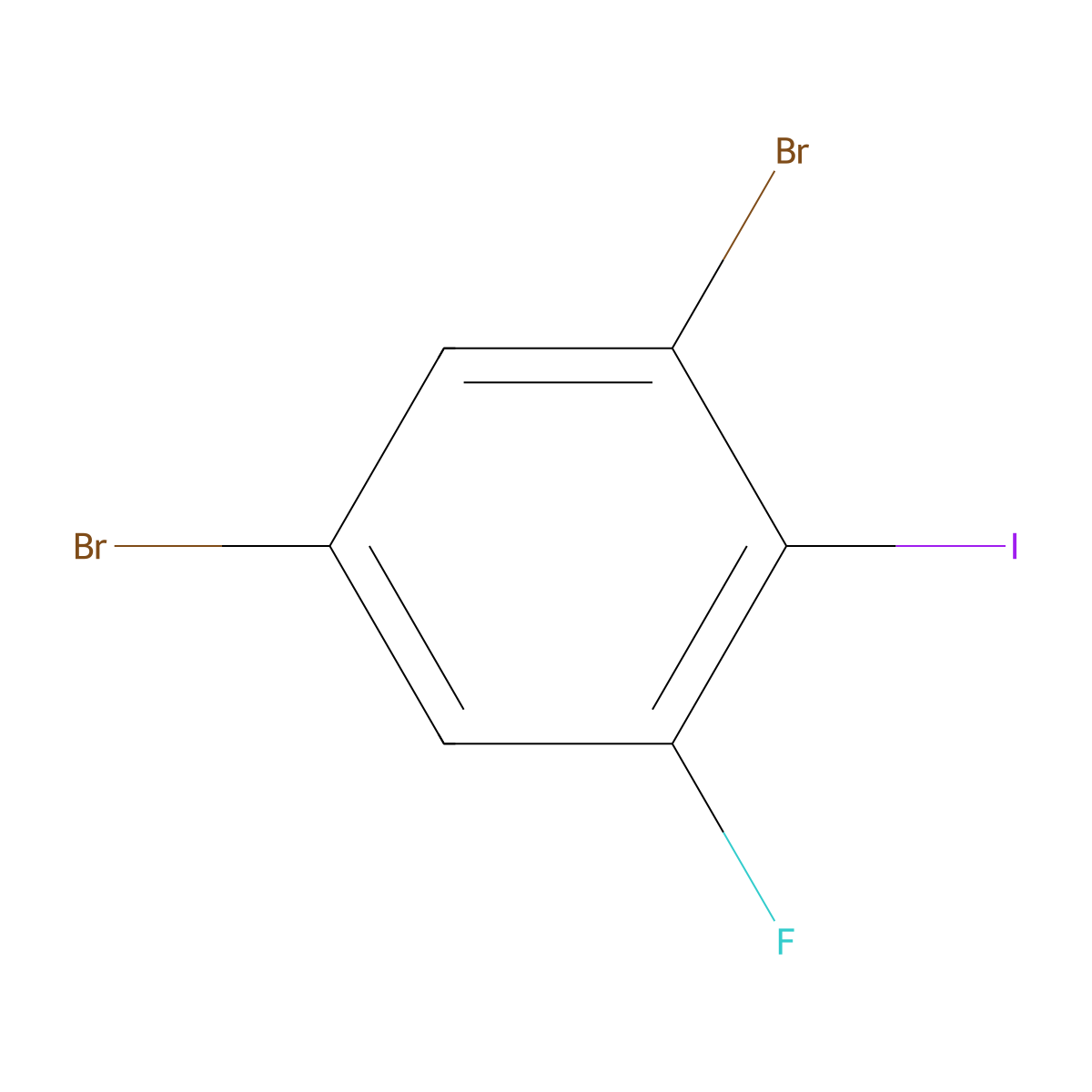 1,5-Dibromo-3-fluoro-2-iodobenzene molecular structure, CAS 202982-76-1