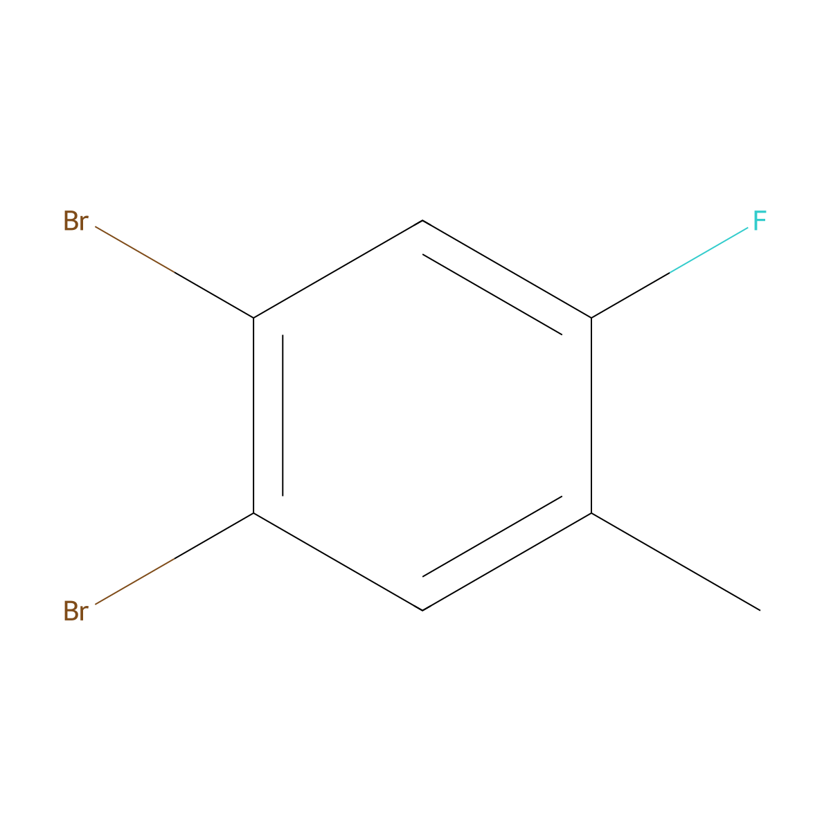 1,2-Dibromo-4-fluoro-5-methylbenzene molecular structure, CAS 202982-77-2