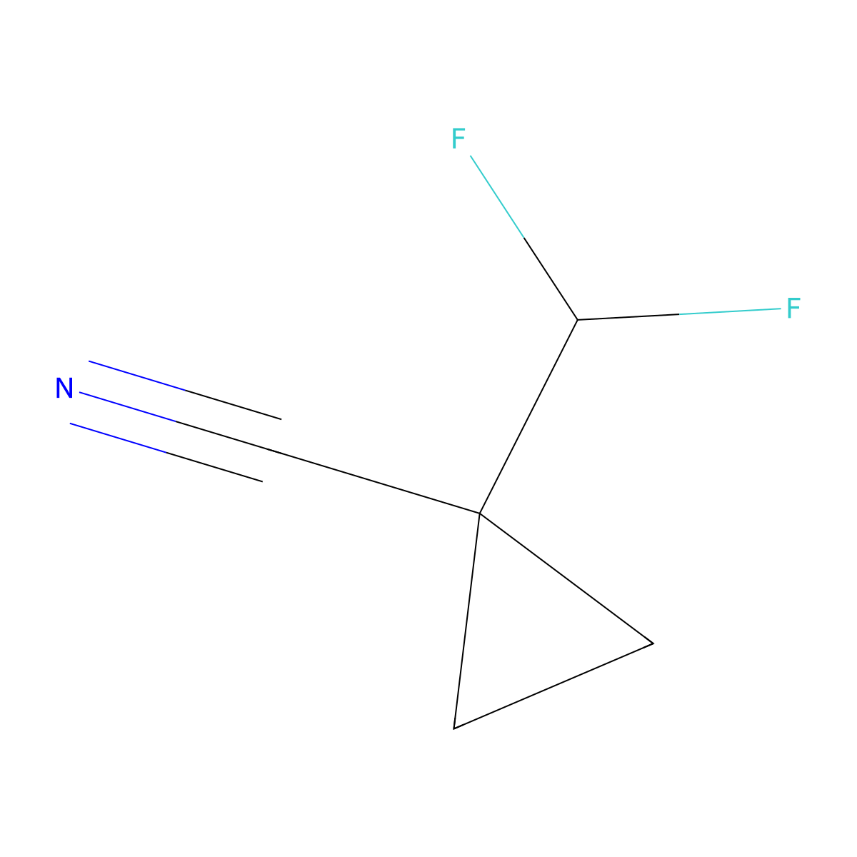 1-(Difluoromethyl)cyclopropane-1-carbonitrile molecular structure, CAS 2029832-25-3