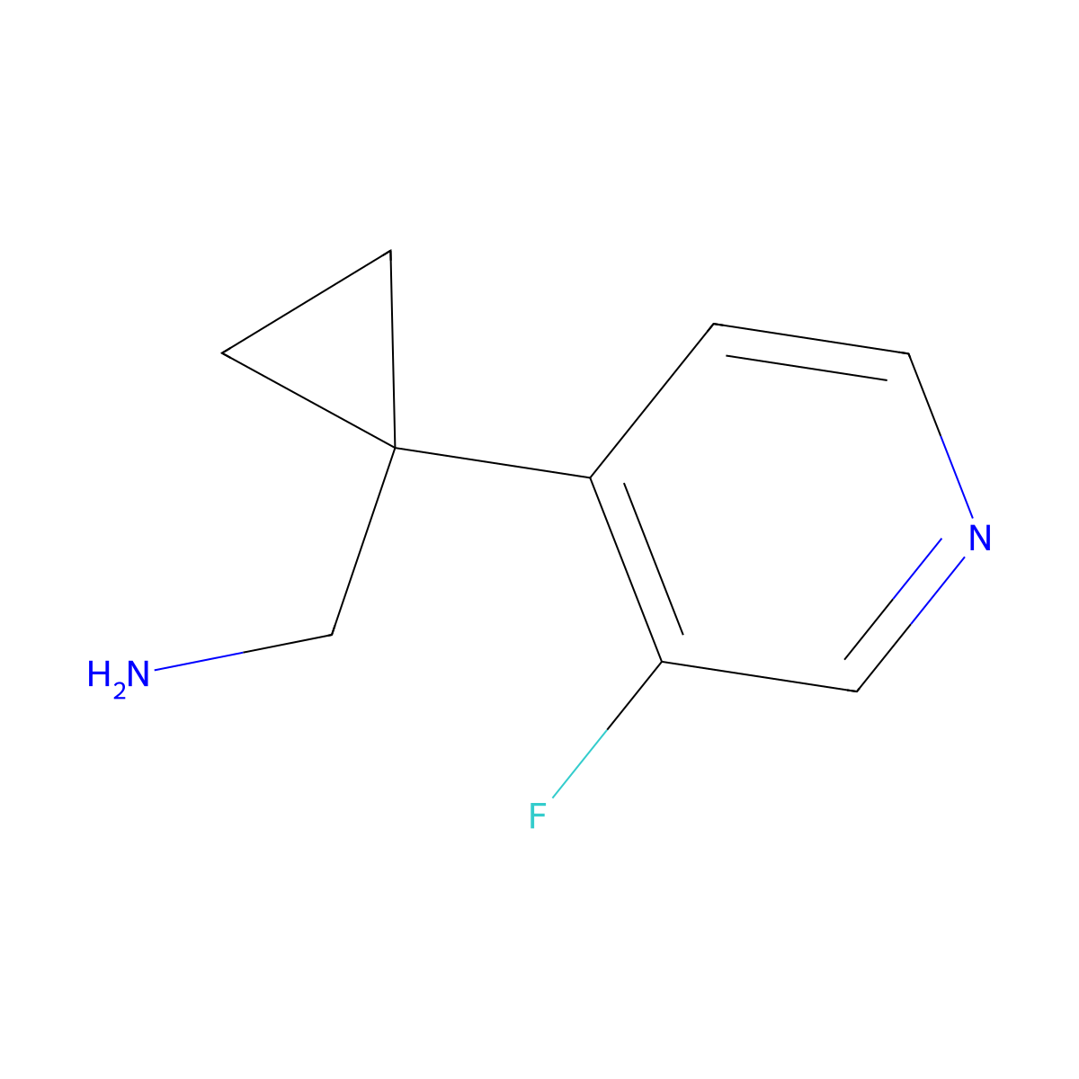 [1-(3-Fluoropyridin-4-yl)cyclopropyl]methanamine molecular structure, CAS 2029892-48-4
