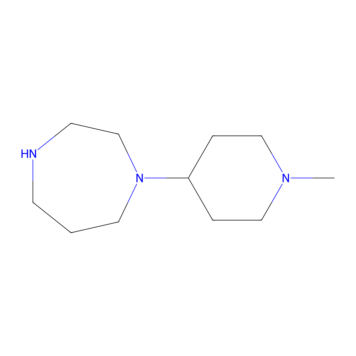 1-(1-Methylpiperidin-4-YL)-1,4-diazepane molecular structure, CAS 202992-02-7