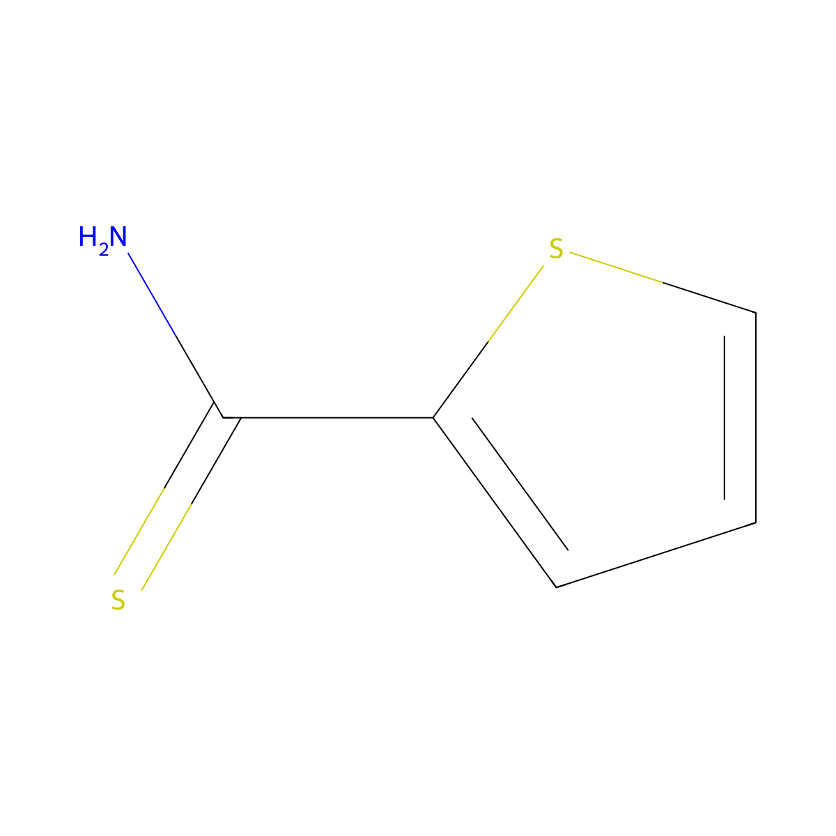 2-Thiophenecarbothioamide molecular structure, CAS 20300-02-1