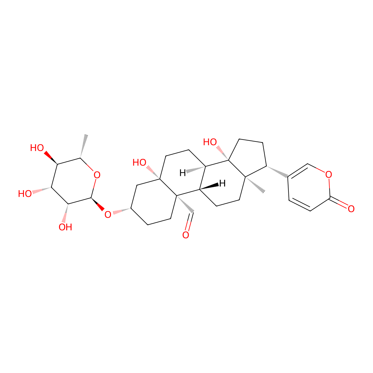 Deglucohellebrin molecular structure, CAS 20300-44-1