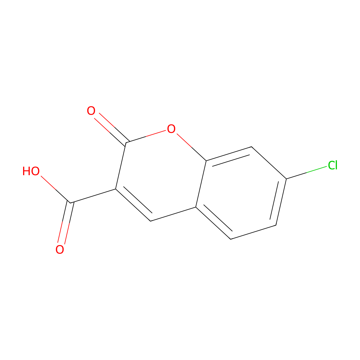 7-Chloro-2-oxo-2H-chromene-3-carboxylic acid molecular structure, CAS 20300-58-7