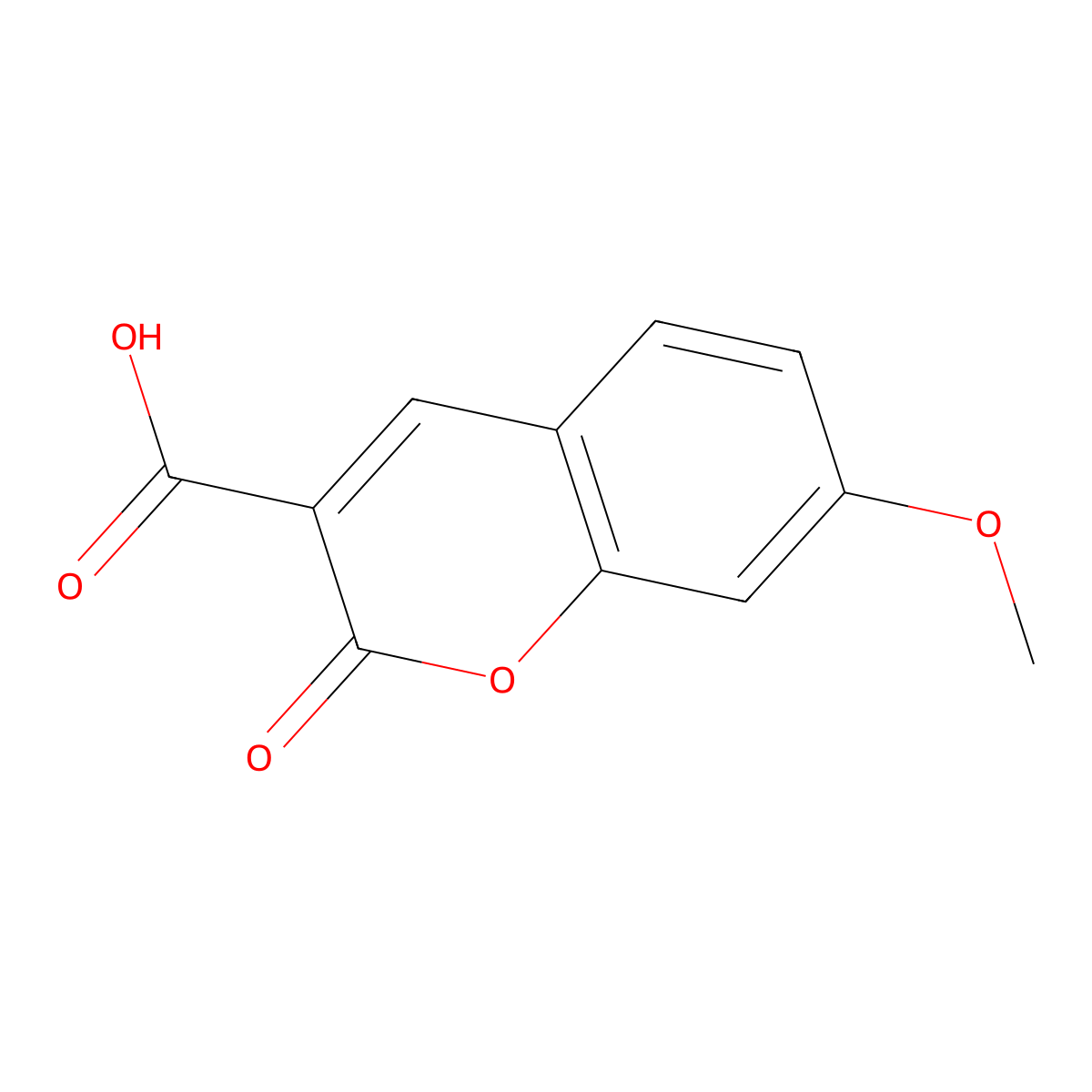 7-Methoxycoumarin-3-carboxylic Acid molecular structure, CAS 20300-59-8