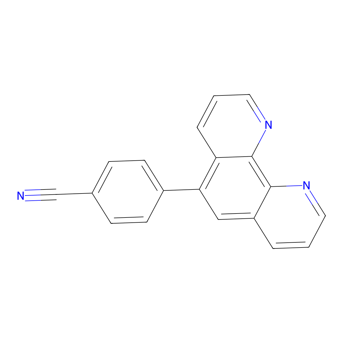 4-(1,10-Phenanthrolin-5-yl)benzonitrile molecular structure, CAS 2030122-06-4