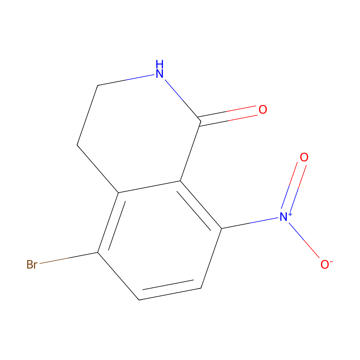 5-bromo-8-nitro-3,4-dihydro-2H-isoquinolin-1-one molecular structure, CAS 2030181-91-8