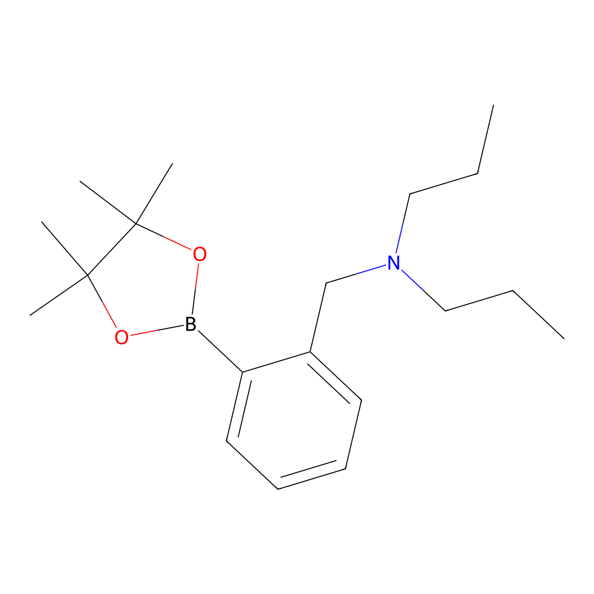 Dipropyl({[2-(tetramethyl-1,3,2-dioxaborolan-2-yl)phenyl]methyl})amine molecular structure, CAS 2030297-18-6