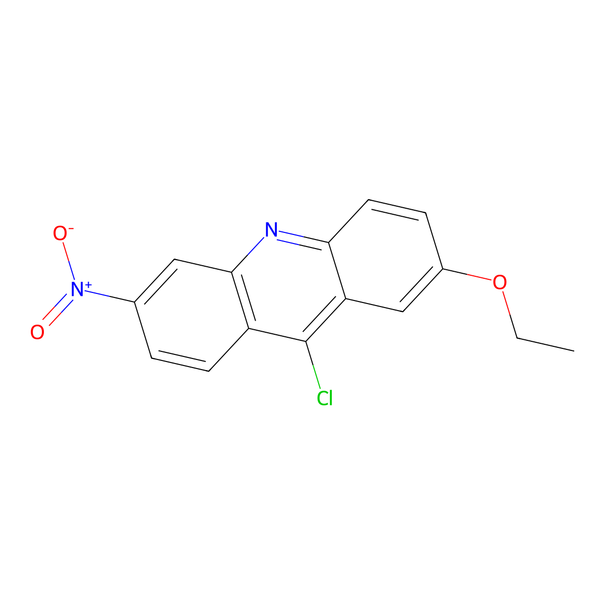 9-Chloro-2-ethoxy-6-nitroacridine molecular structure, CAS 20304-69-2