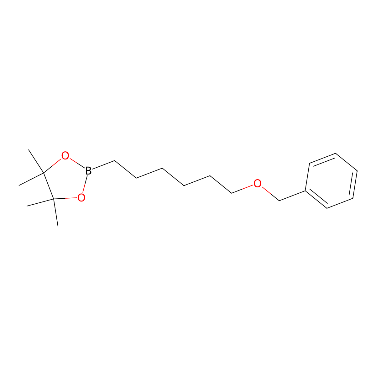 2-(6-(Benzyloxy)hexyl)-4,4,5,5-tetramethyl-1,3,2-dioxaborolane molecular structure, CAS 2030409-63-1