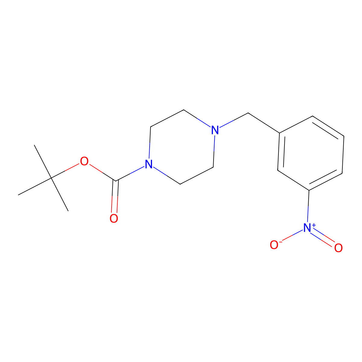 1-Boc-4-(3-Nitrobenzyl)piperazine molecular structure, CAS 203047-33-0