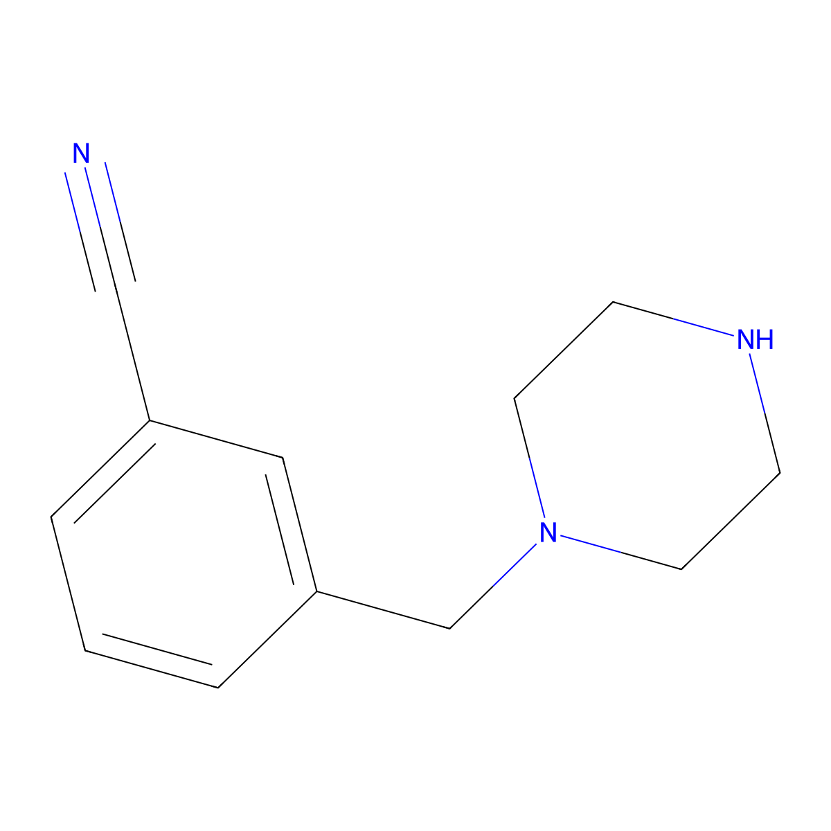 1-(3-Cyanobenzyl)piperazine molecular structure, CAS 203047-38-5