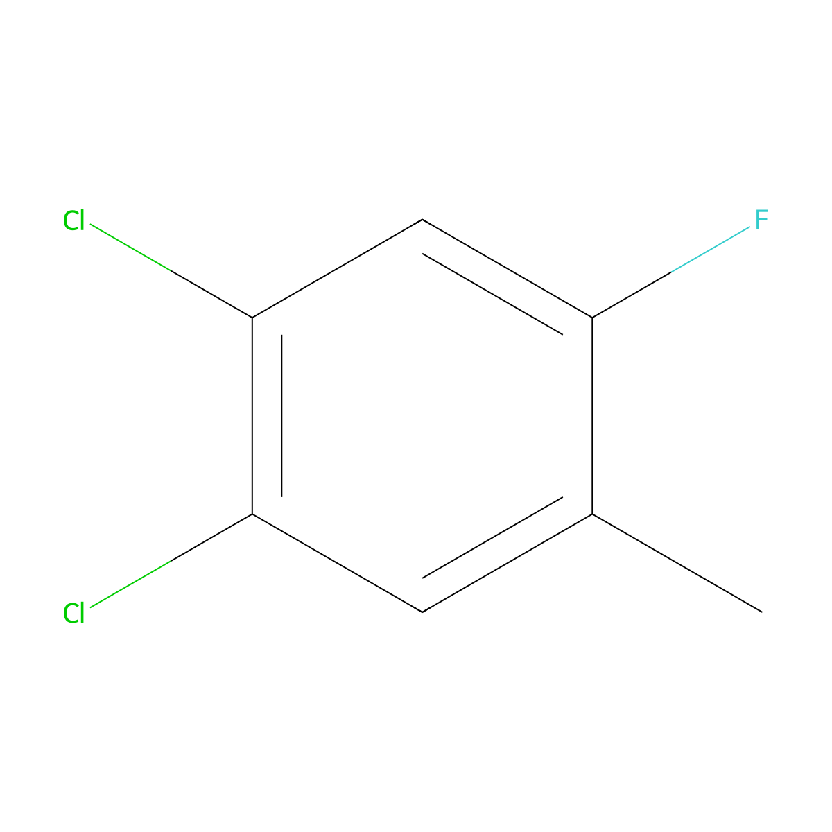 1,2-Dichloro-4-fluoro-5-methylbenzene molecular structure, CAS 203059-79-4