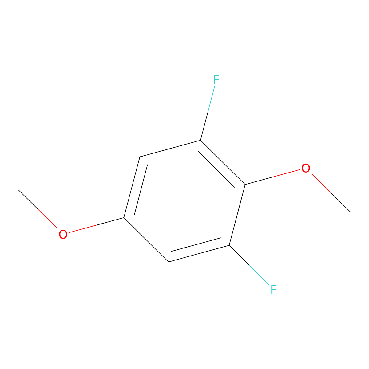 1,3-Difluoro-2,5-dimethoxybenzene molecular structure, CAS 203059-81-8