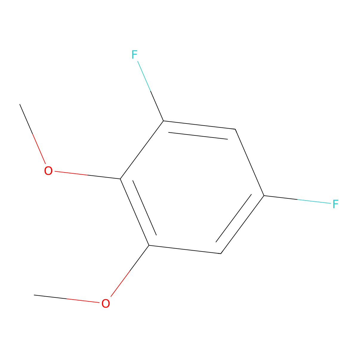 1,5-Difluoro-2,3-dimethoxybenzene molecular structure, CAS 203059-82-9