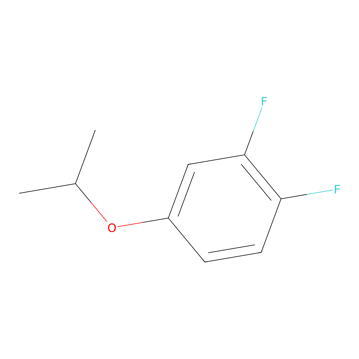 1,2-Difluoro-4-isopropoxybenzene molecular structure, CAS 203059-84-1