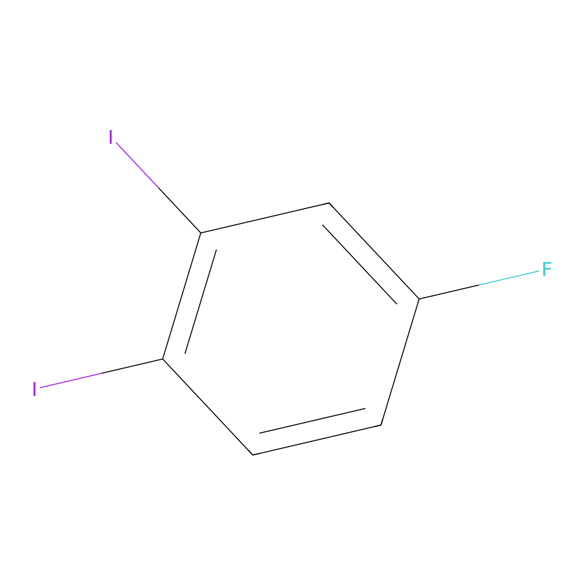 4-Fluoro-1,2-diiodobenzene molecular structure, CAS 203059-85-2