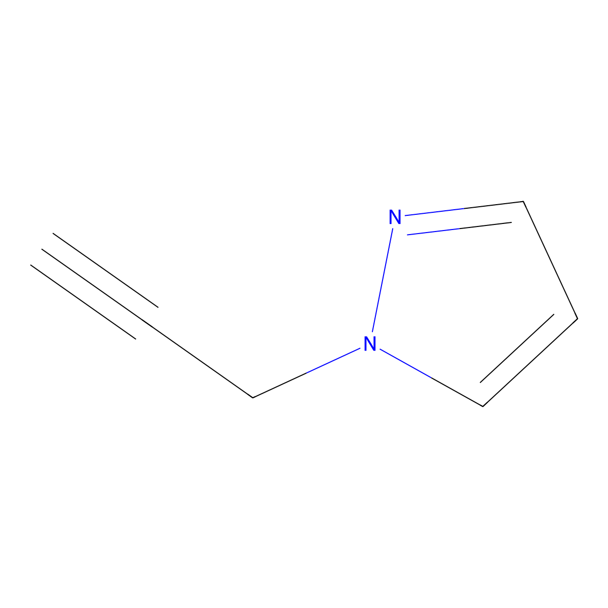 1-(prop-2-yn-1-yl)-1H-pyrazole molecular structure, CAS 20306-74-5