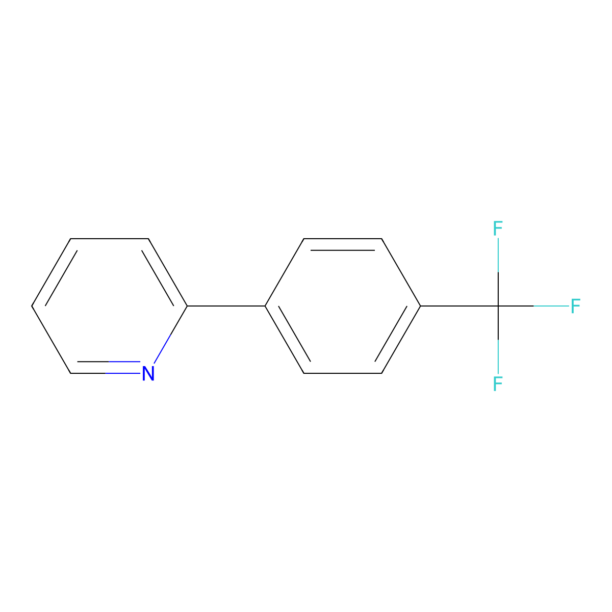 2-(4-(Trifluoromethyl)phenyl)pyridine molecular structure, CAS 203065-88-7